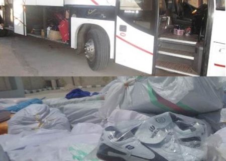 اتوبوس مسافری حامل کالای قاچاق در توقيف پليس رودان