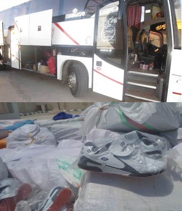 اتوبوس مسافری حامل کالای قاچاق در توقيف پليس رودان