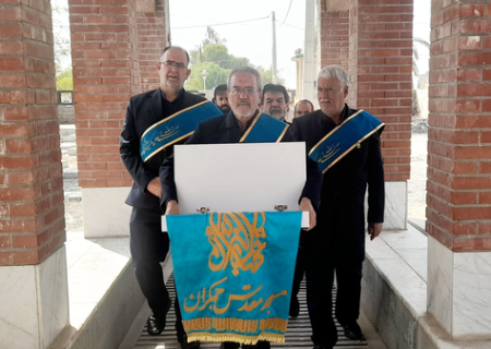 مراسم استقبال از پرچم مسجد جمکران در رودان