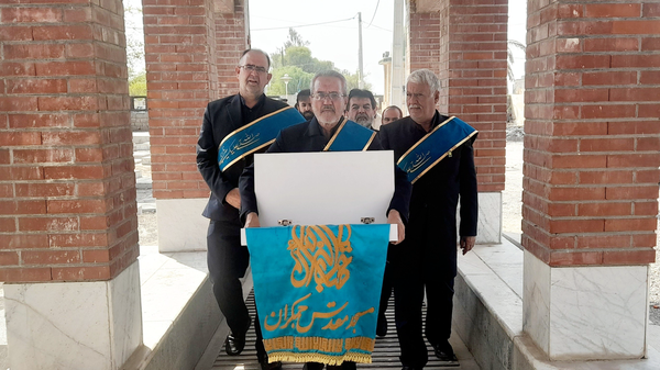 مراسم استقبال از پرچم مسجد جمکران در رودان