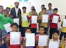 اعطای گواهینامه‌های پایان دوره روان‌خوانی قرآن کریم به ۳۵ قرآن‌آموز روستای قلعه کمیز