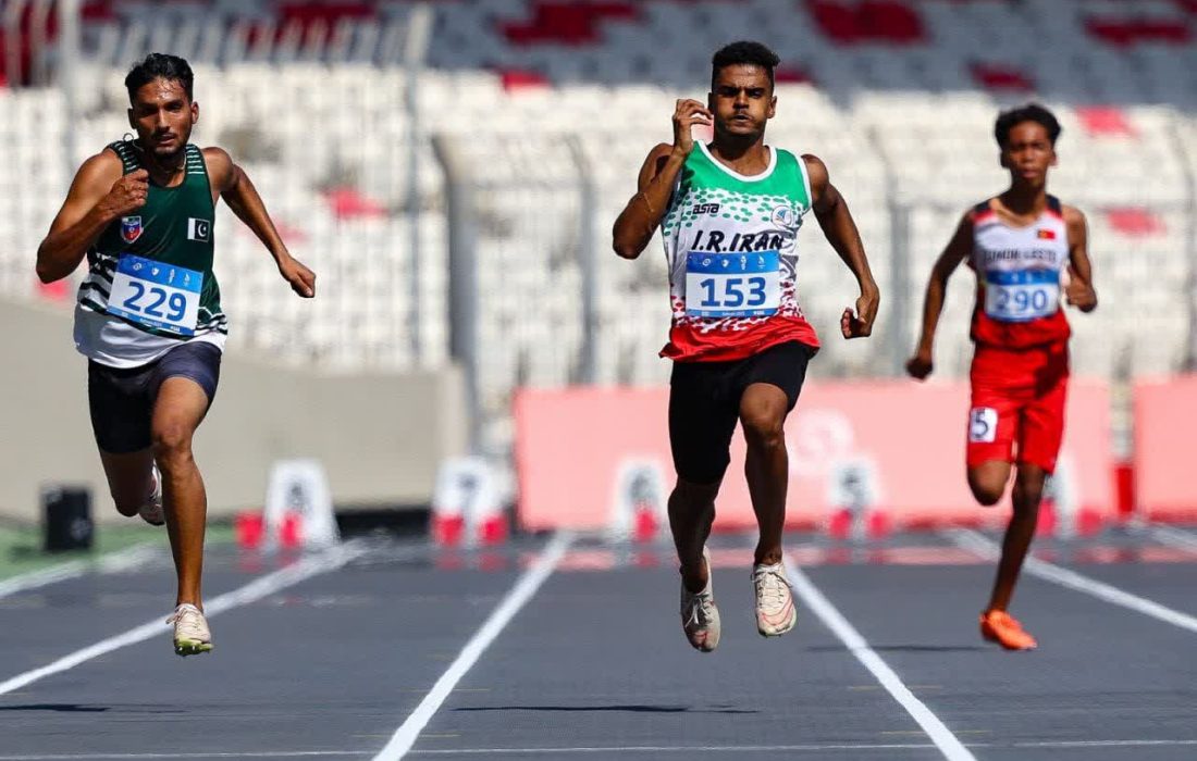 دونده هرمزگانی در دوی ۱۰۰ متر هشتم شد