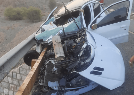 وضعیت خودروی ۲۰۷ در سانحه جاده‌ای رودان