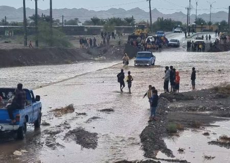 طغیان رودخانه‌های بخش جغین؛ مسدود شدن مسیر اصلی جغین به هشتبندی