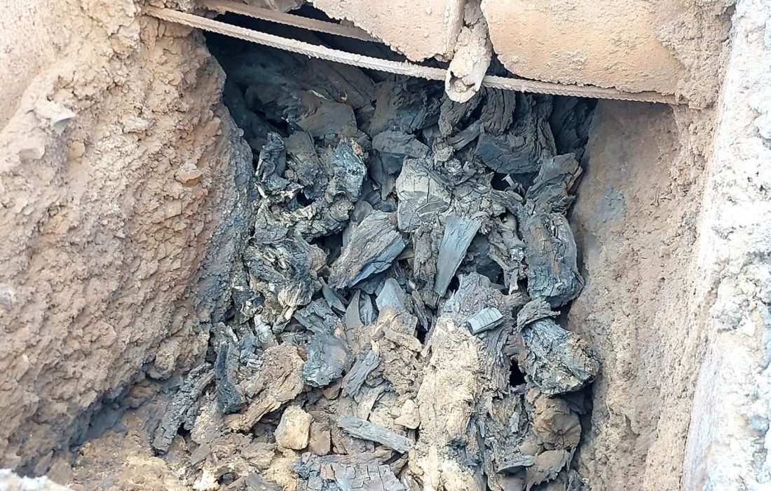 انهدام کوره زغال غیرمجاز و کشف ۳۰۰ کیلوگرم چوب جنگلی قاچاق در رودان