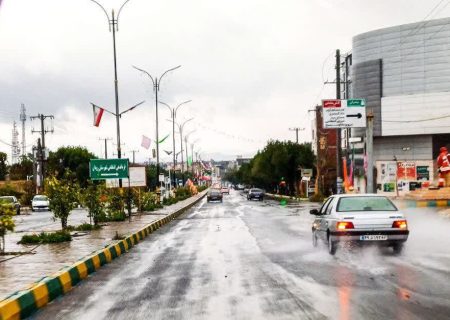 رودان زیر چتر اولین باران پاییزی