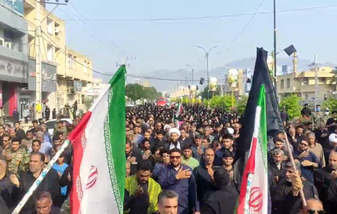 حضور خودجوش مردم رودان در عزاداری شهادت رهبر انقلاب اسلامی