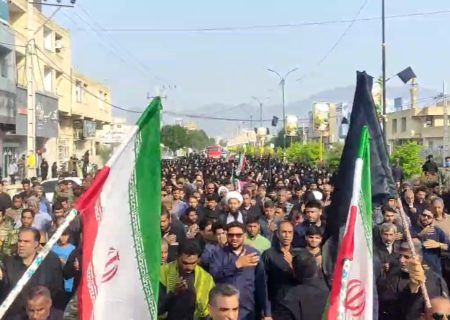 حضور خودجوش مردم رودان در عزاداری شهادت رهبر انقلاب اسلامی