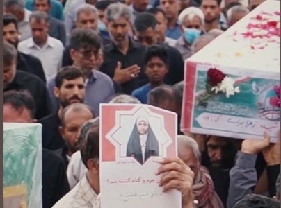 تشییع و تدفین دو فرشته کوچیک در رودخانه رودان