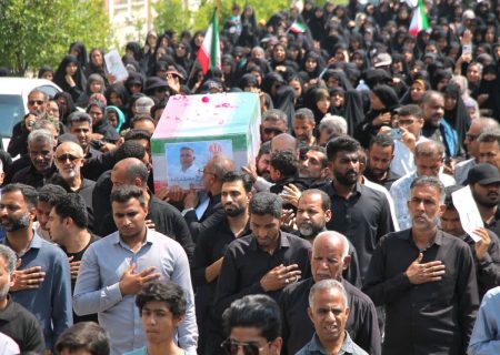تشییع پیکر مطهر شهید معتقدزاده در رودان
